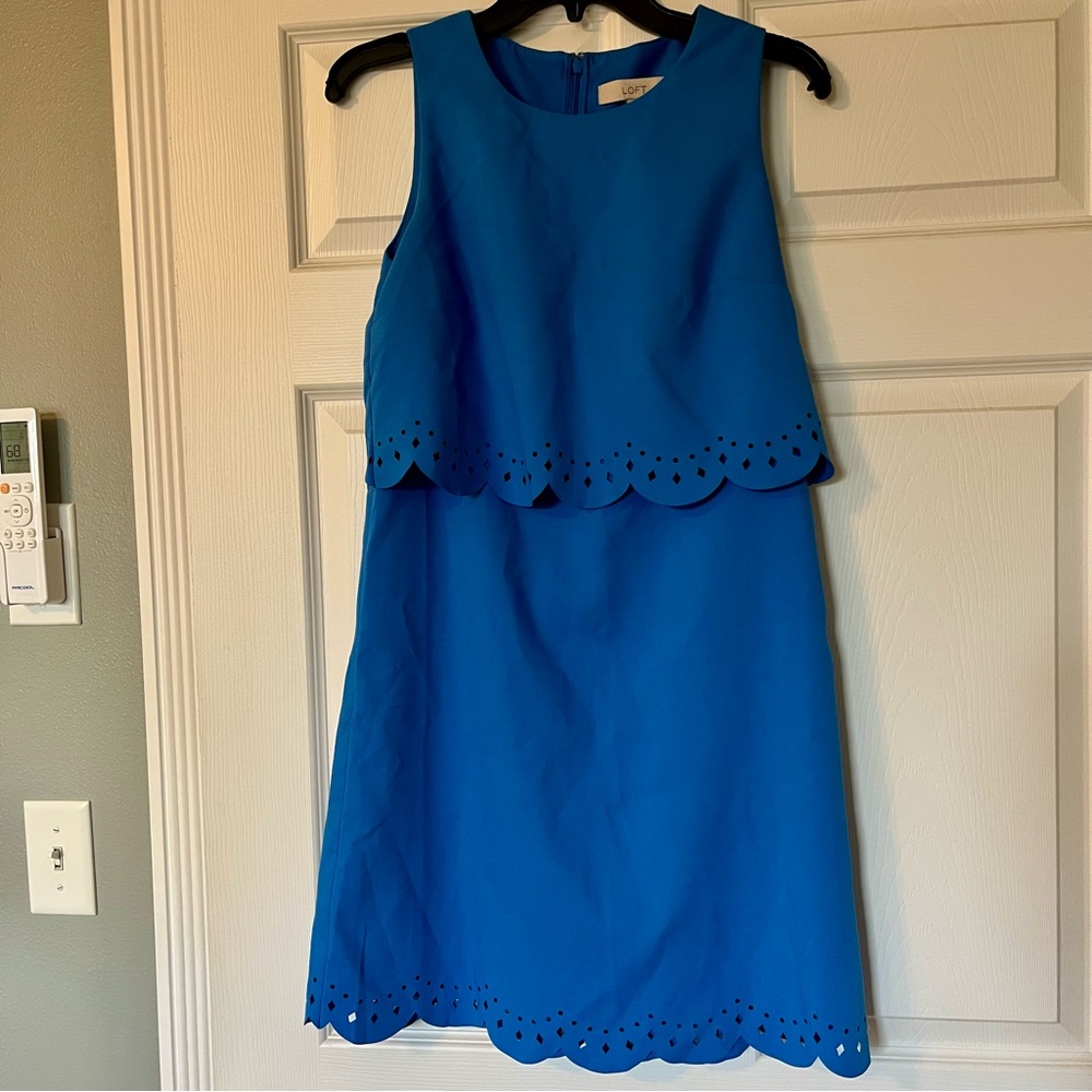 LOFT Vibrant Blue Dress Size 2